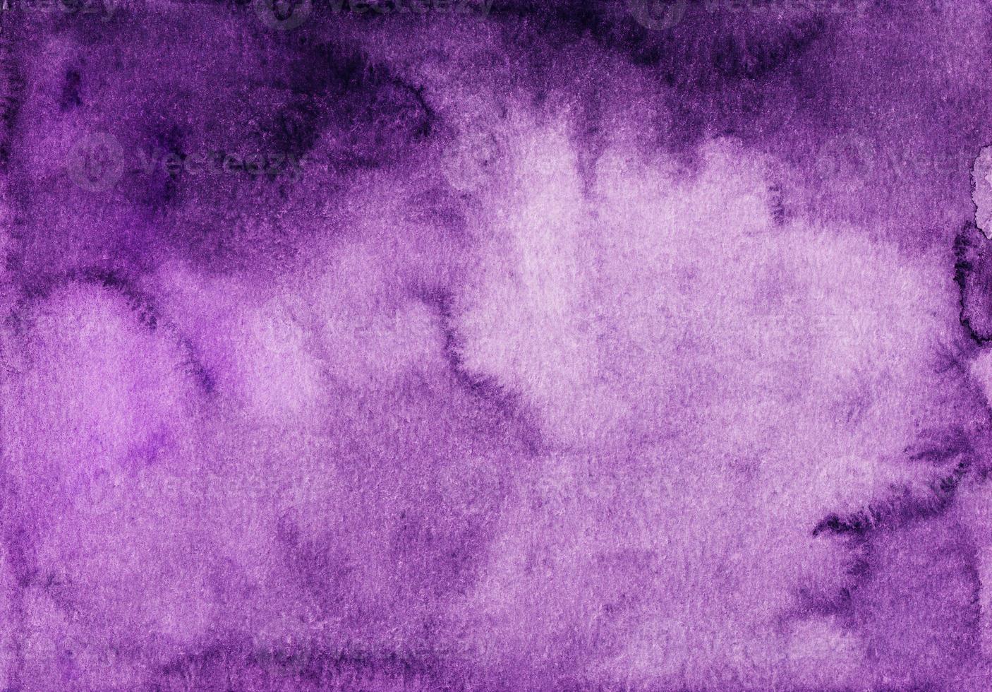 Watercolor deep purple background gradient texture. Aquarelle abstract old violet backdrop. photo