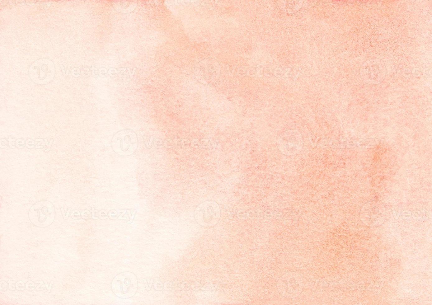 Watercolor light coral background texture. Pastel brown-pink gradient backdrop. Stains on paper, hand painted photo