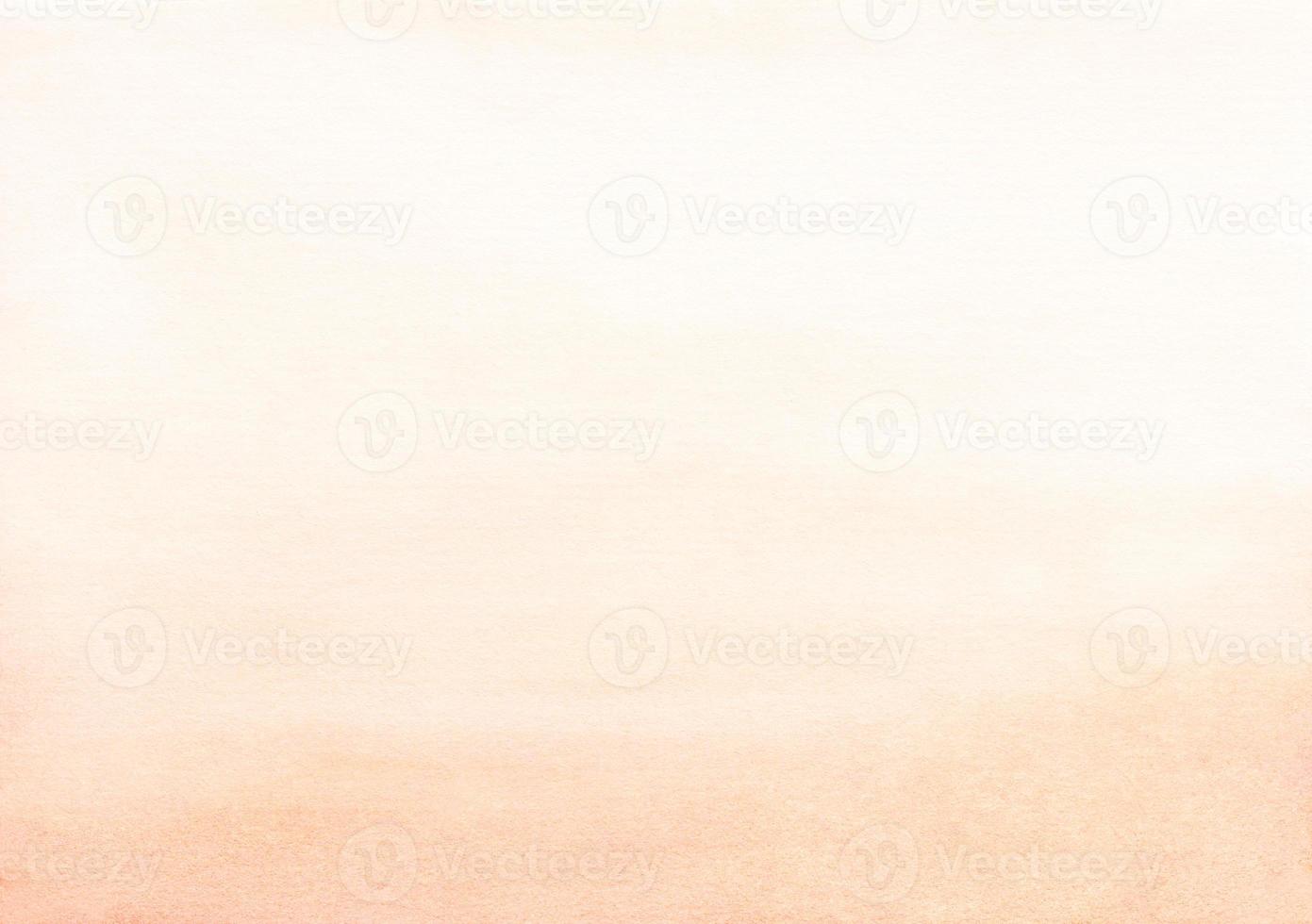 Watercolor light peach color background texture. Pastel orange ombre backdrop. Stains on paper. photo