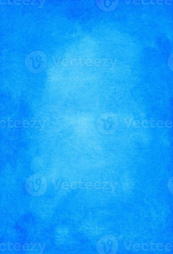 Watercolor blue background painting texture with space for text. Stains on paper. photo