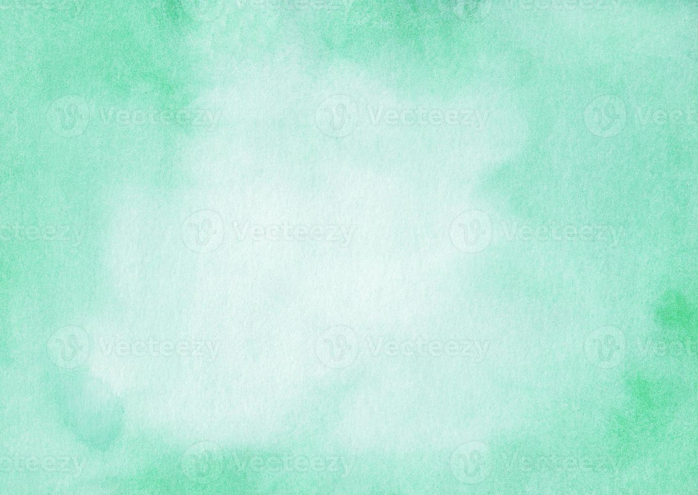 Watercolor mint color and white background texture with space for text. Light emerald gradient