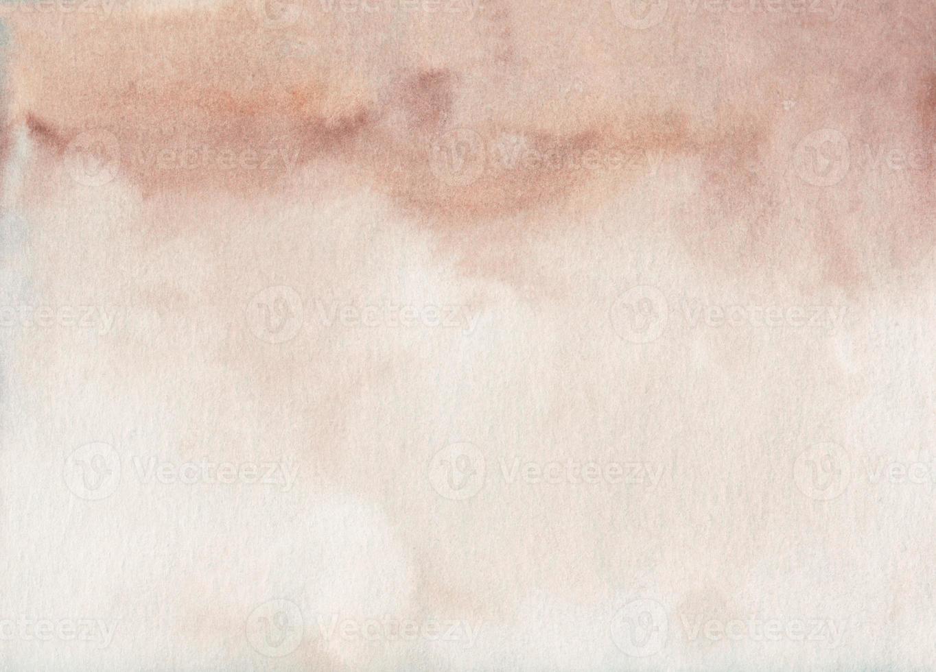 Watercolor light brown ombre background texture. Aquarelle abstract beige gradient backdrop. photo