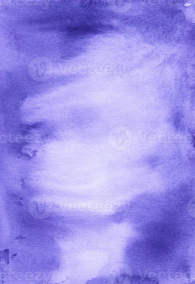 Watercolor royal purple background with space for text. Stains on paper photo