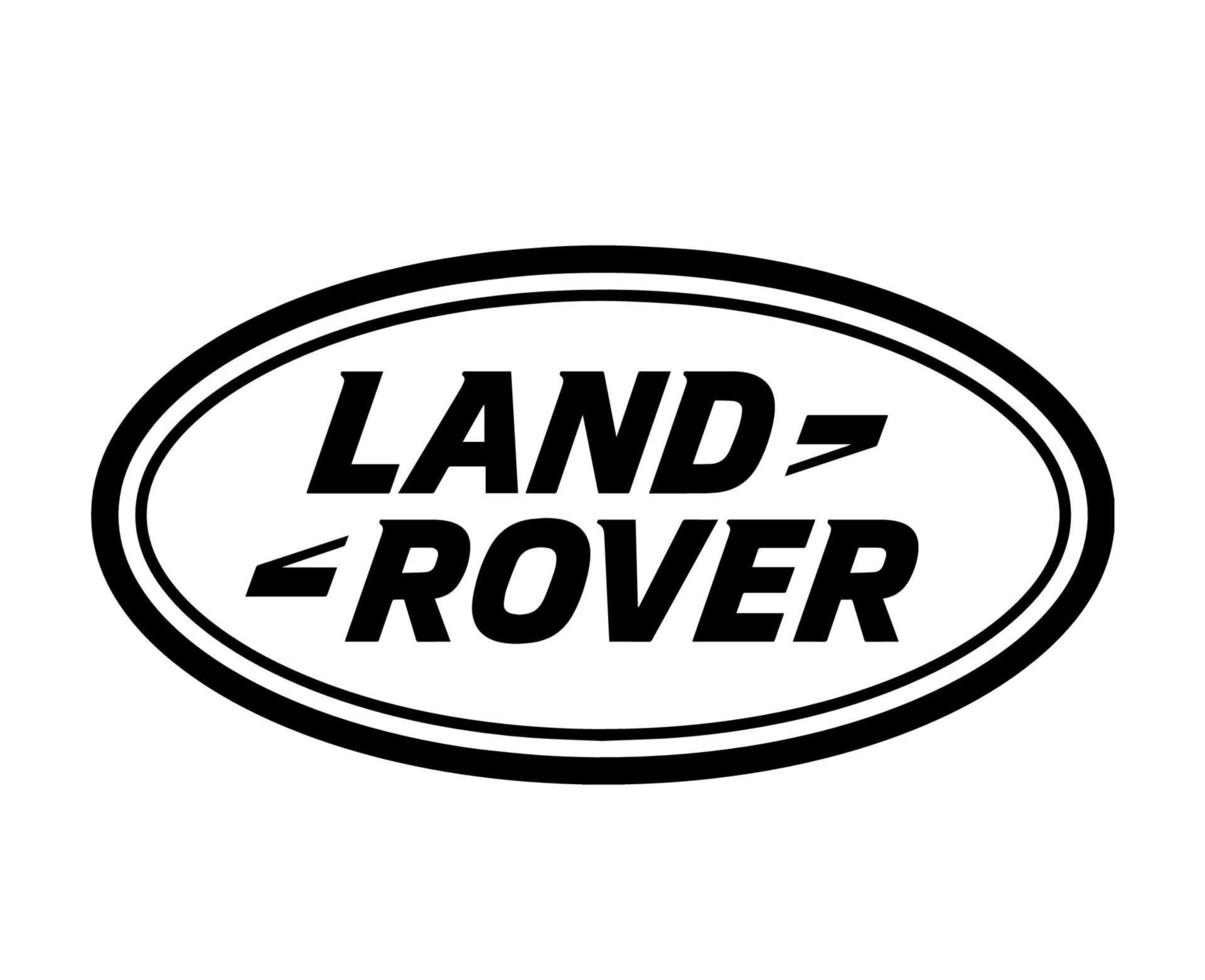 Land Rover Brand Logo Car Symbol Black Design British Automobile Vector Illustration