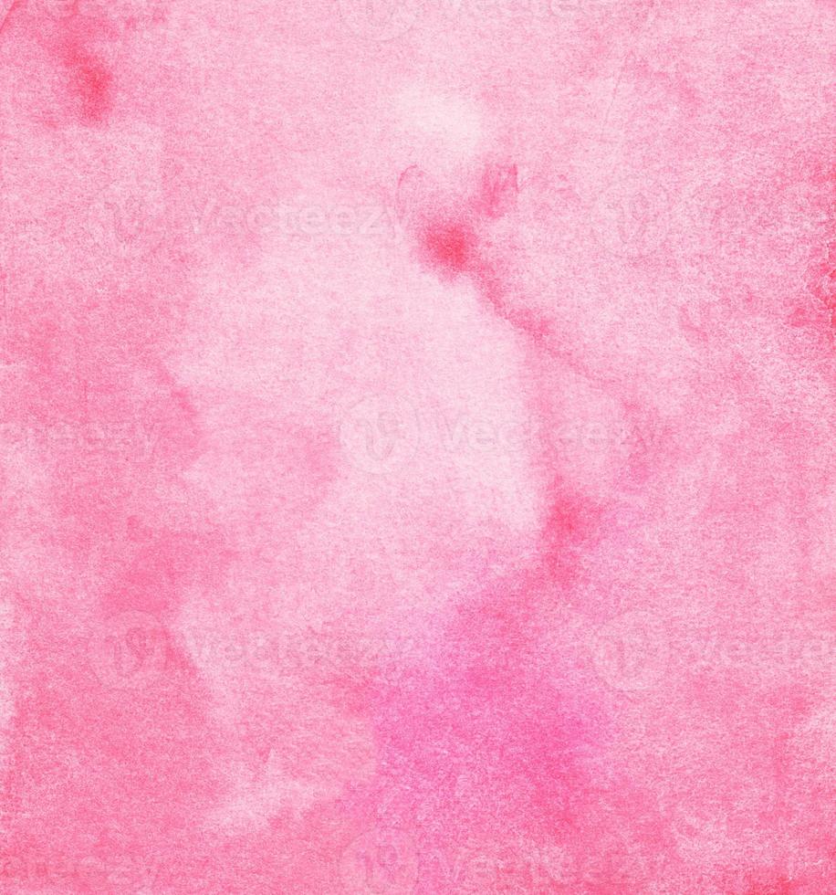 Watercolor light pink background painting. Watercolour pastel rose color soft backdrop. Stains on paper, hand painted. photo