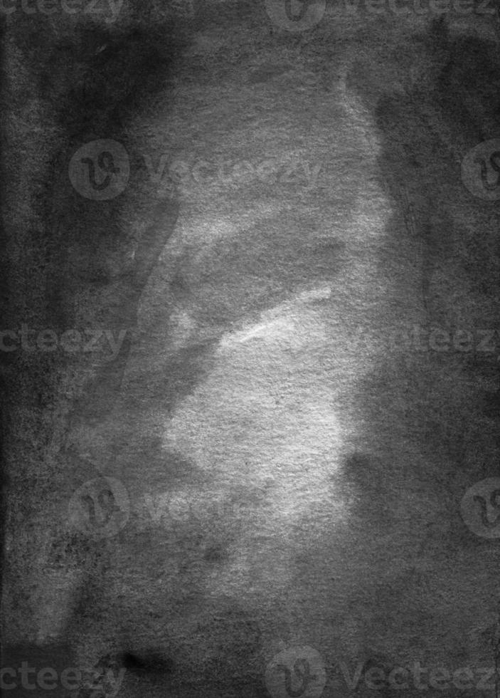 Watercolor old black and white background with space for text. Aquarelle abstract textured dark monochrome backdrop. photo