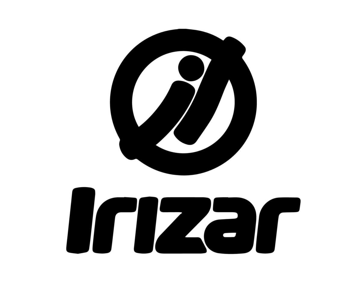 Irizar Brand Logo Car Symbol With Name Black Design Spanish Automobile Vector Illustration