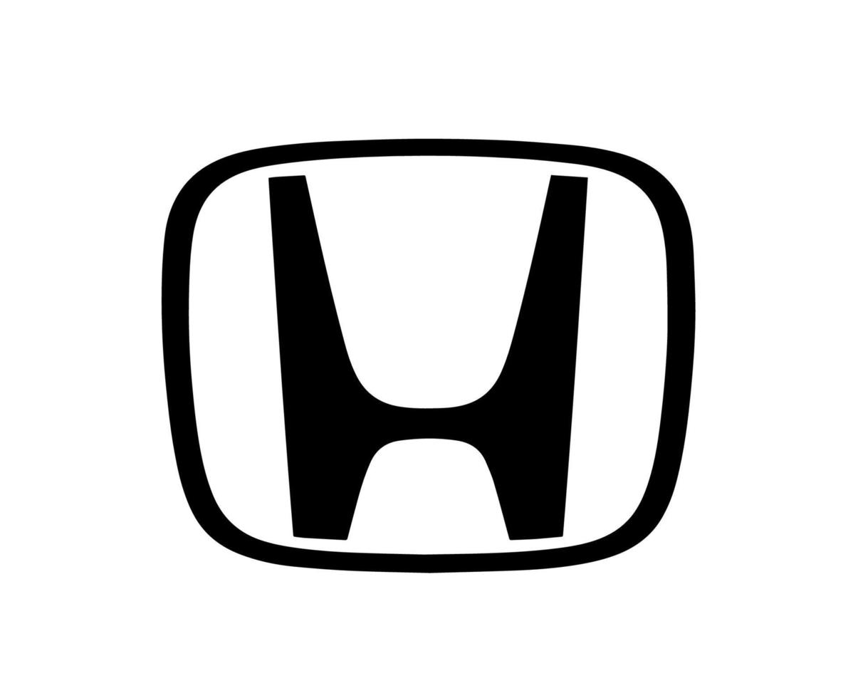 Honda Logo Brand Symbol Black Design Japan Car Automobile Vector Illustration