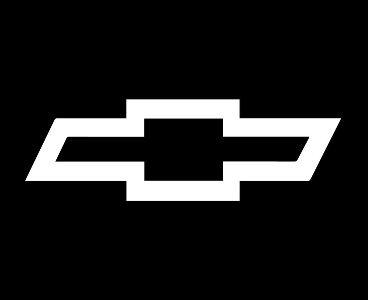 chevrolet marca logo coche símbolo blanco diseño Estados Unidos automóvil vector ilustración con negro antecedentes