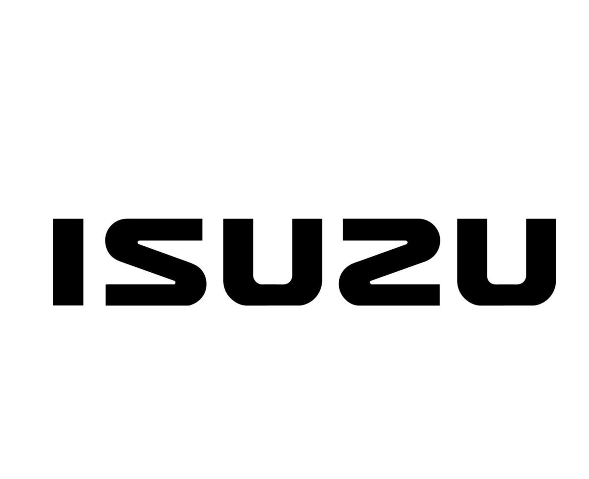 Isuzu Brand Logo Car Symbol Name Black  Design Japan Automobile Vector Illustration
