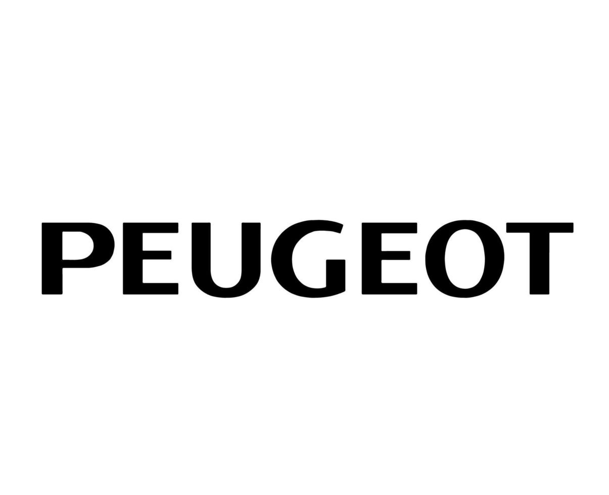 Peugeot logo brand symbol black design french car Vector Image