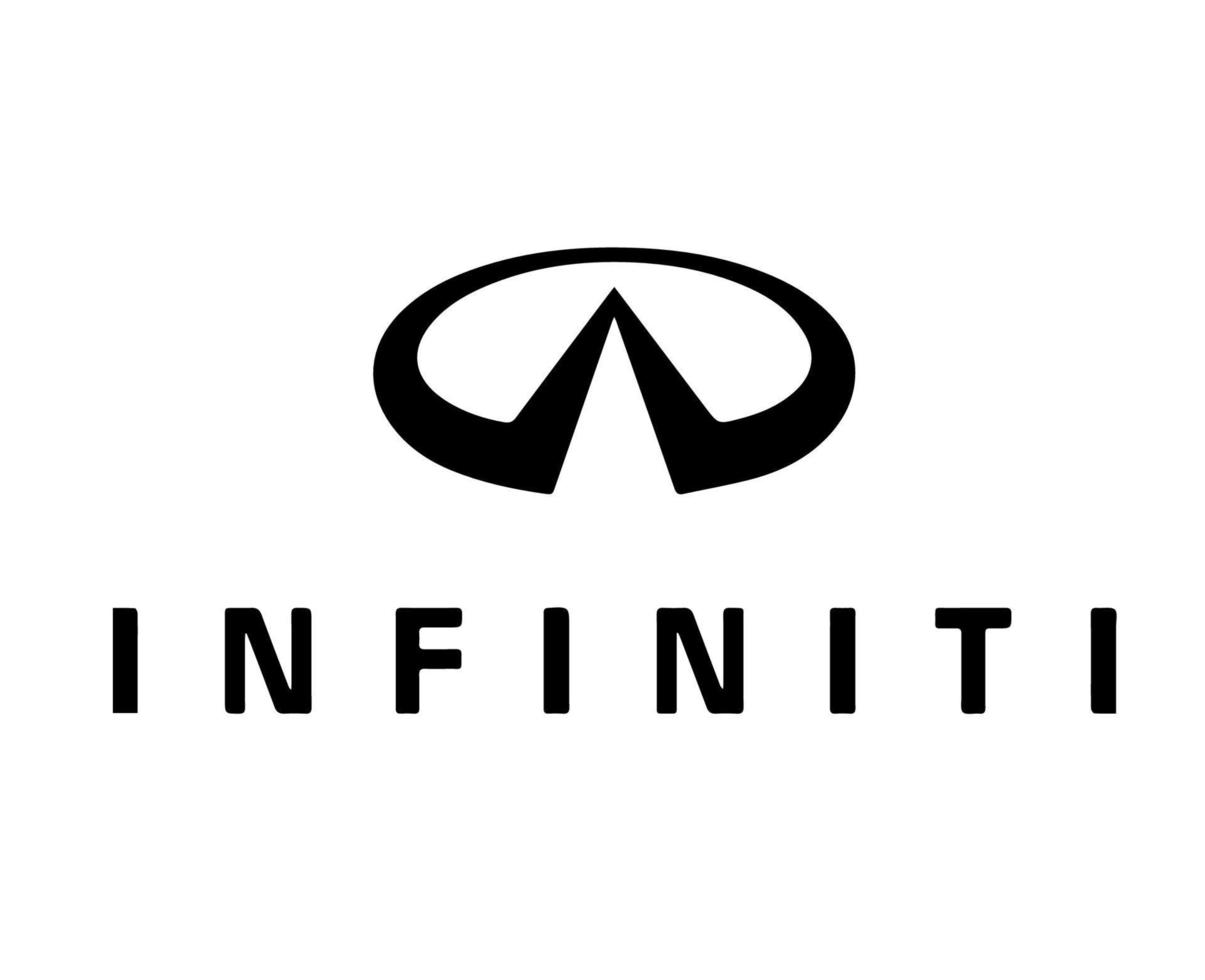 infinito marca logo coche símbolo con nombre negro diseño Japón automóvil vector ilustración