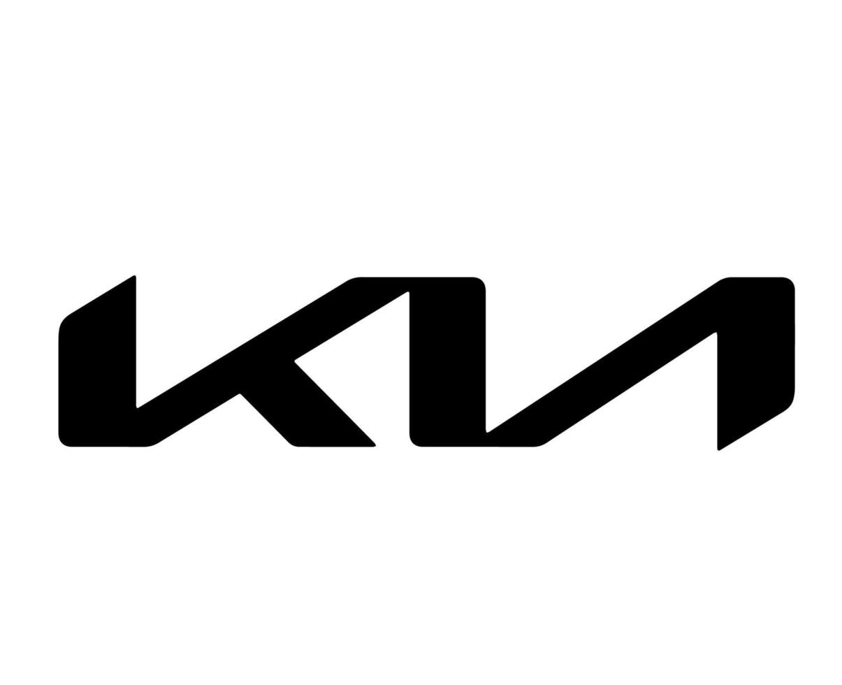 kia marca logo coche símbolo negro diseño sur coreano automóvil vector ilustración