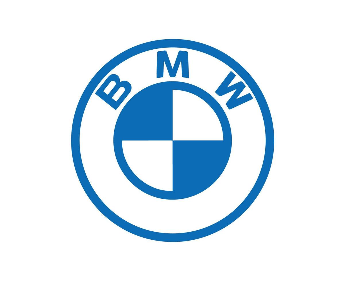 BMW Brand Logo Symbol Blue Design Germany Car Automobile Vector Illustration