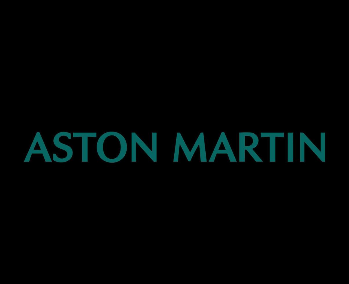 aston martín marca logo símbolo nombre verde diseño británico carros automóvil vector ilustración con negro antecedentes