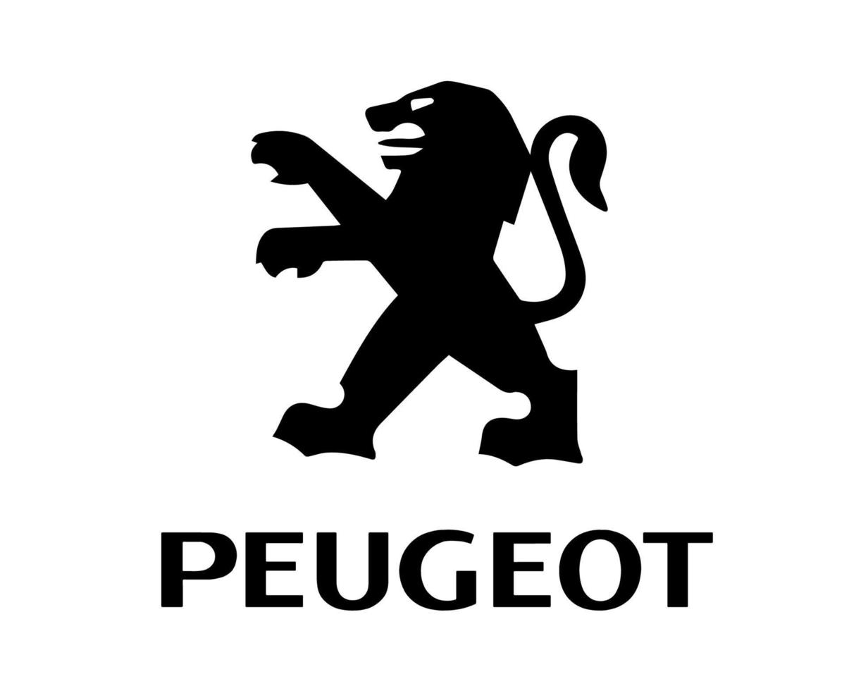 Peugeot logo brand symbol black design french car Vector Image