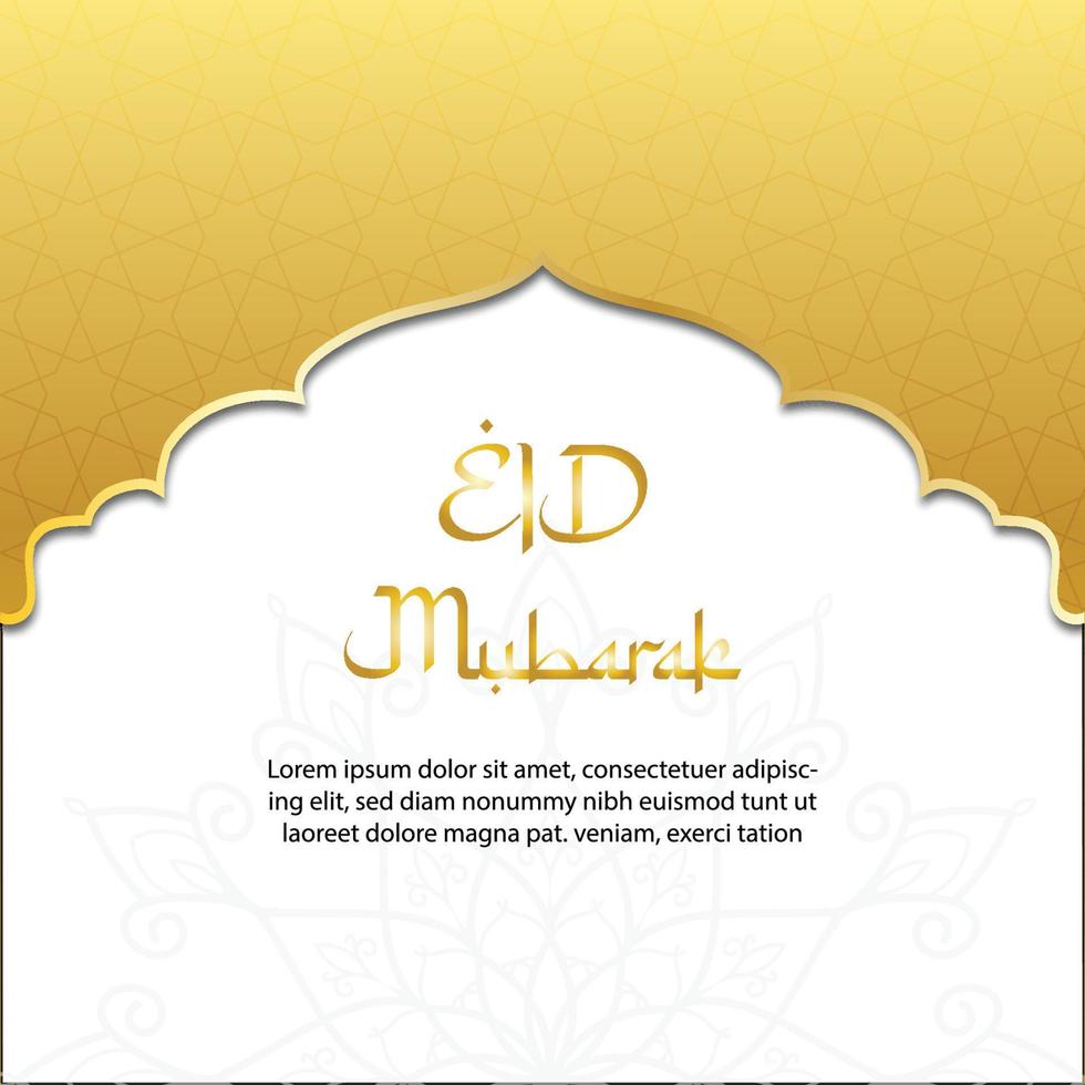 Eid mubarak islamic greeting card , poster, banner design, illustration vector