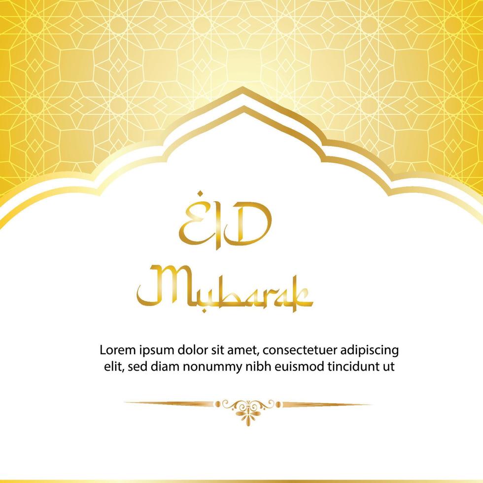 Eid mubarak islamic greeting card , poster, banner design, illustration vector
