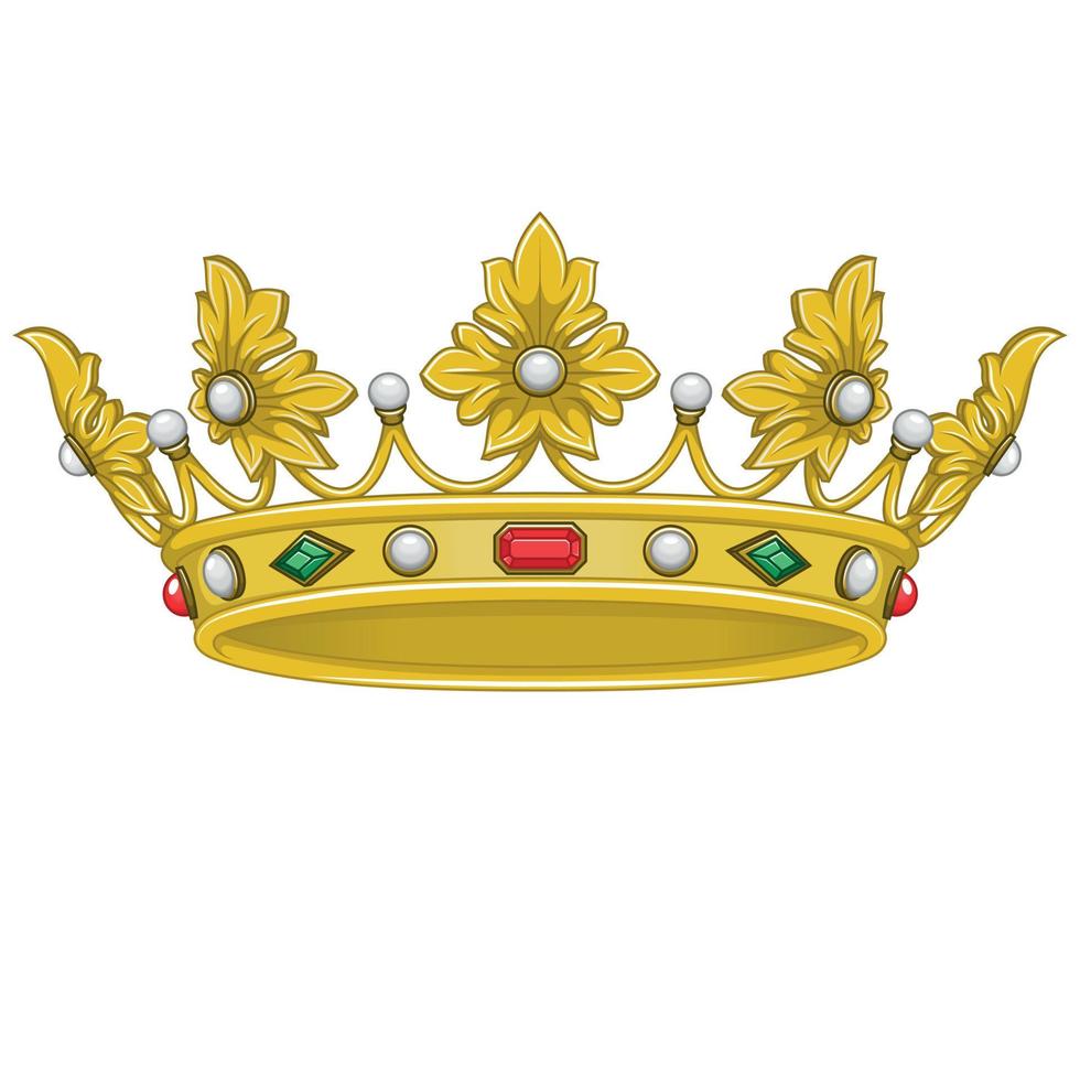 Vector design of crown with diamonds