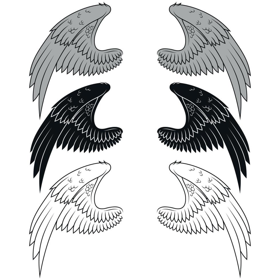 ángel alas vector diseño