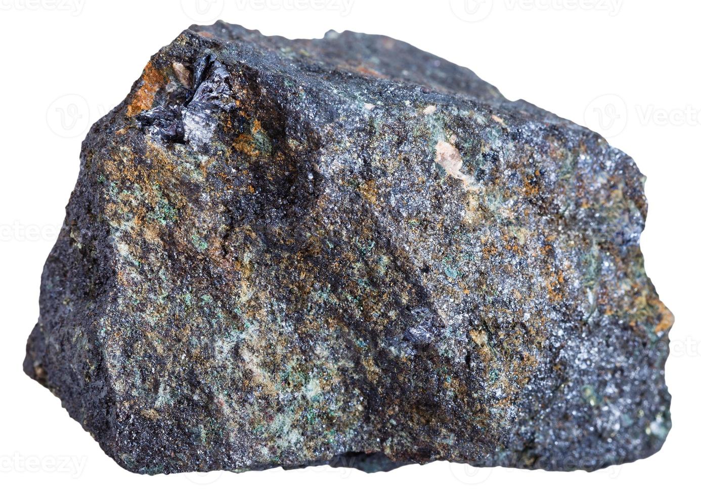 Molybdenite rock isolated on white photo