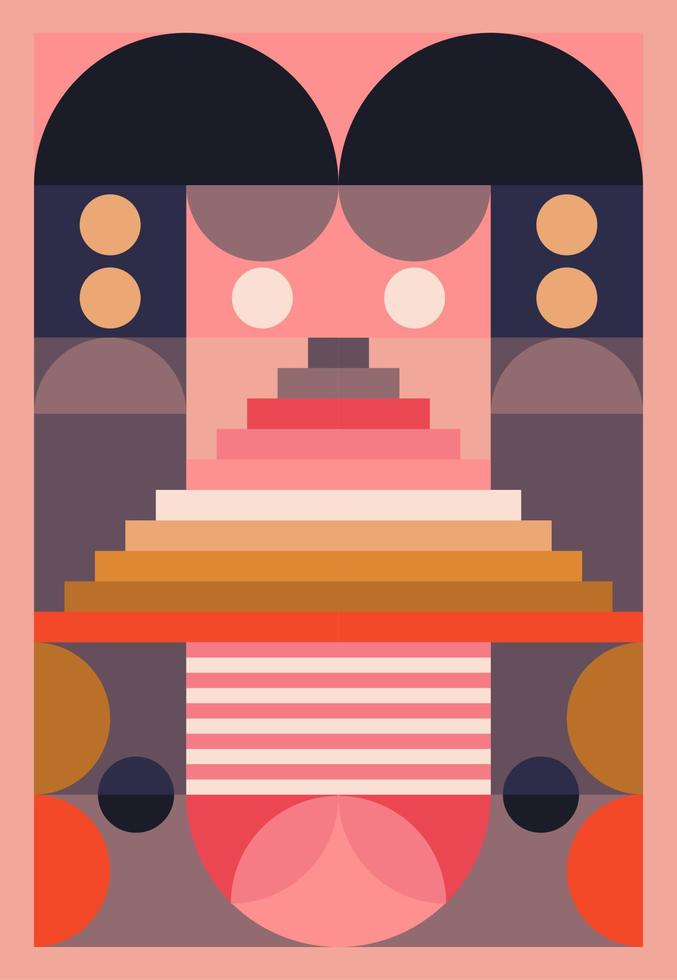 Pink Palace Stairs. Suitable for Background, wallpaper, wall decoration, backdrop, ornament, cover, web design, template, book cover, etc. vector