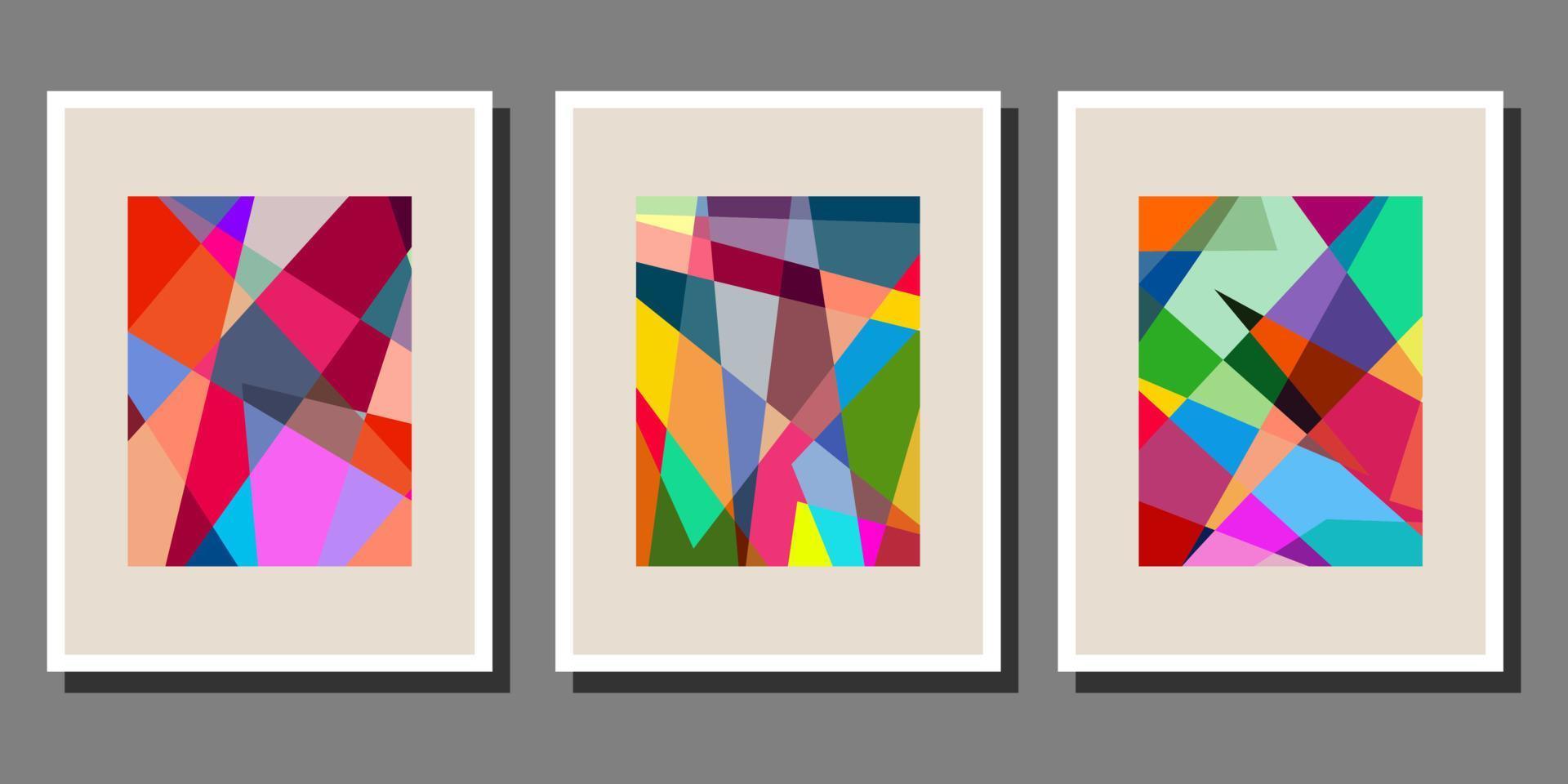 Abstract Bauhaus geometric pattern background vector circle