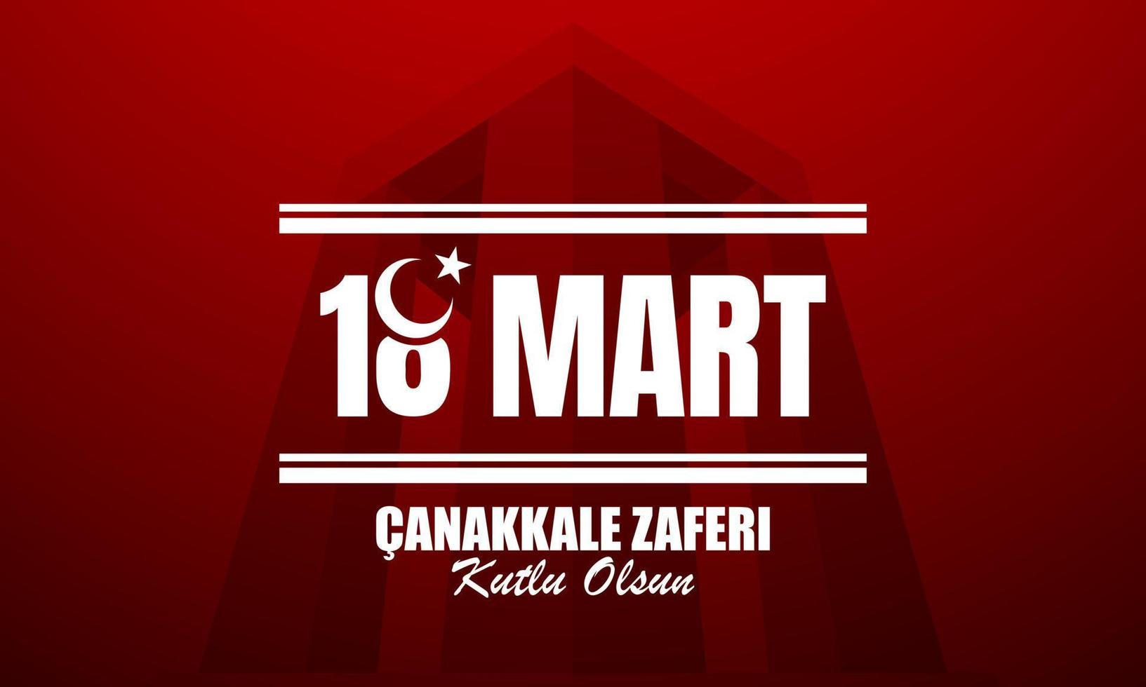 Canakkale Victory Day Background Design. Vector Illustration.