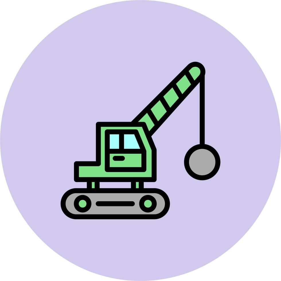 Demolition Crane Vector Icon