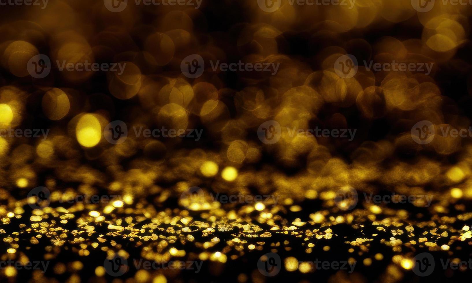 background with gold particles and bokeh photo