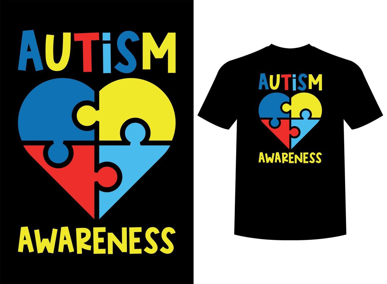 Autism Awareness Print-ready T-Shirt Design vector