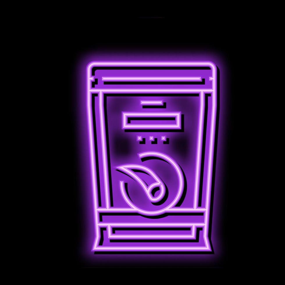 powder aloe vera neon glow icon illustration vector