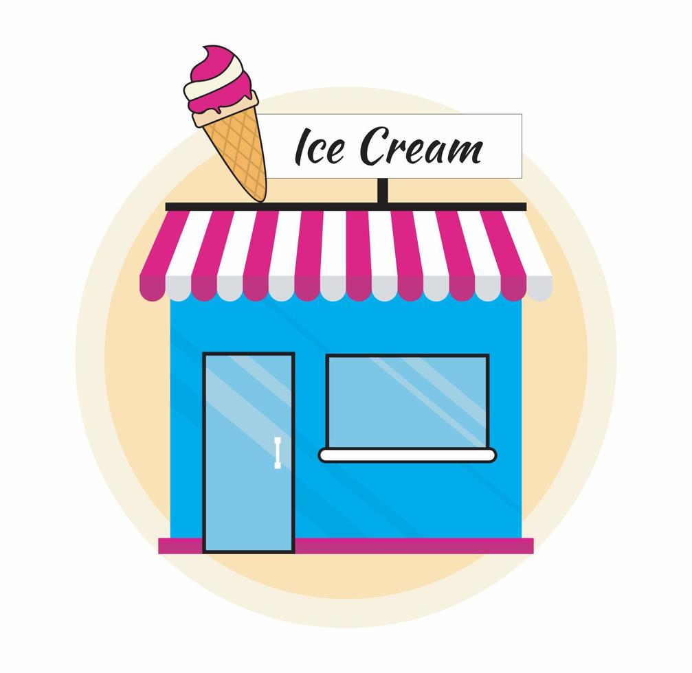 cafe ice cream vector