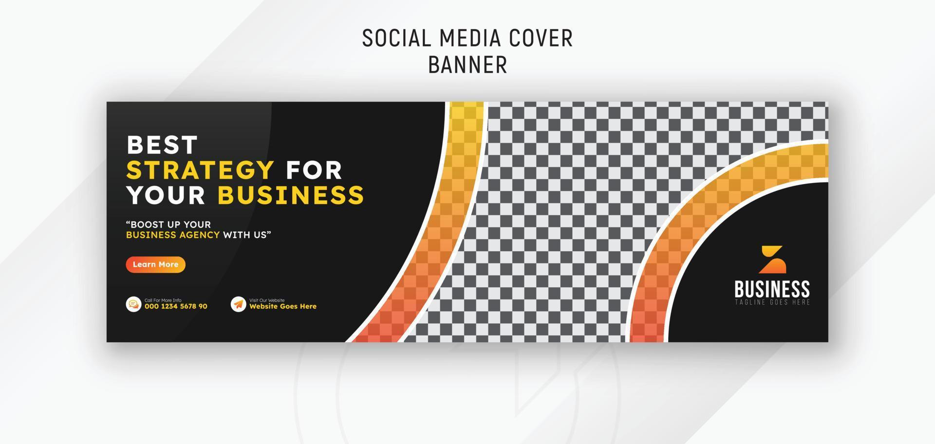 Modern business advertisement social media cover web banner ad minimal design vector