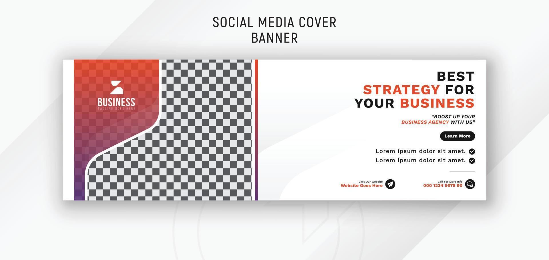Modern business advertisement social media cover web banner ad minimal design vector