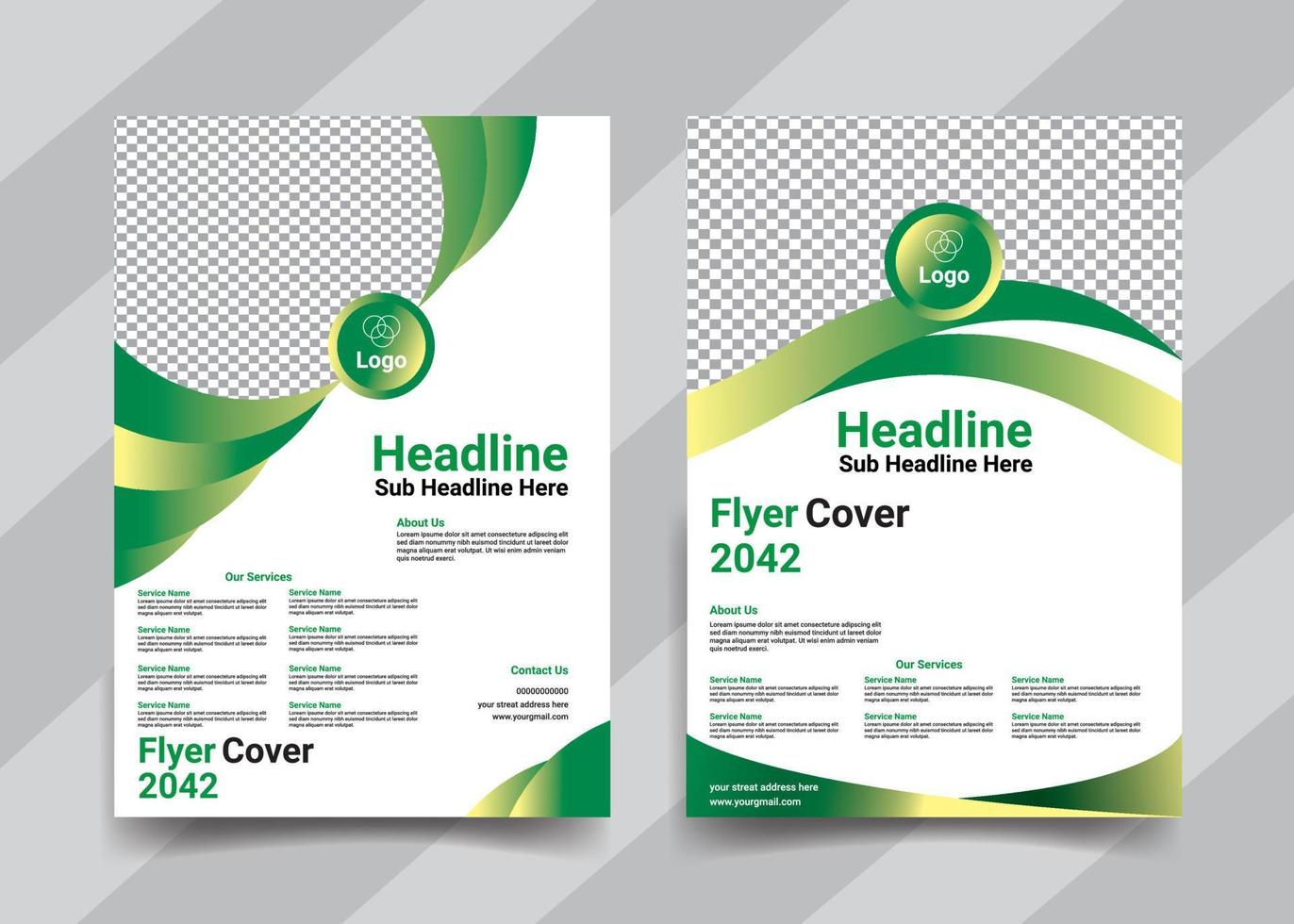 Creative flyer cover template design vector