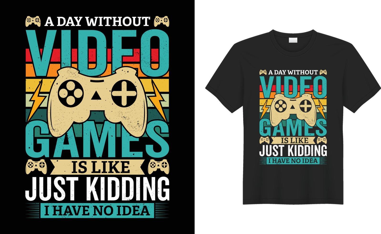 The best Video gaming controller Typography retro vintage Vector t-shirt design. I paused my game to be here you're welcome