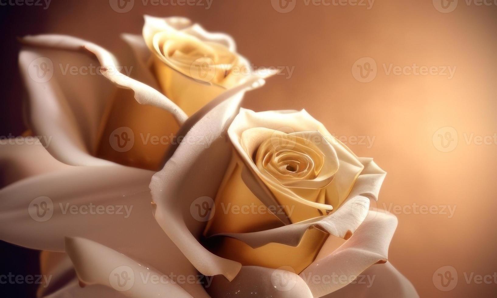gold metallic roses photo