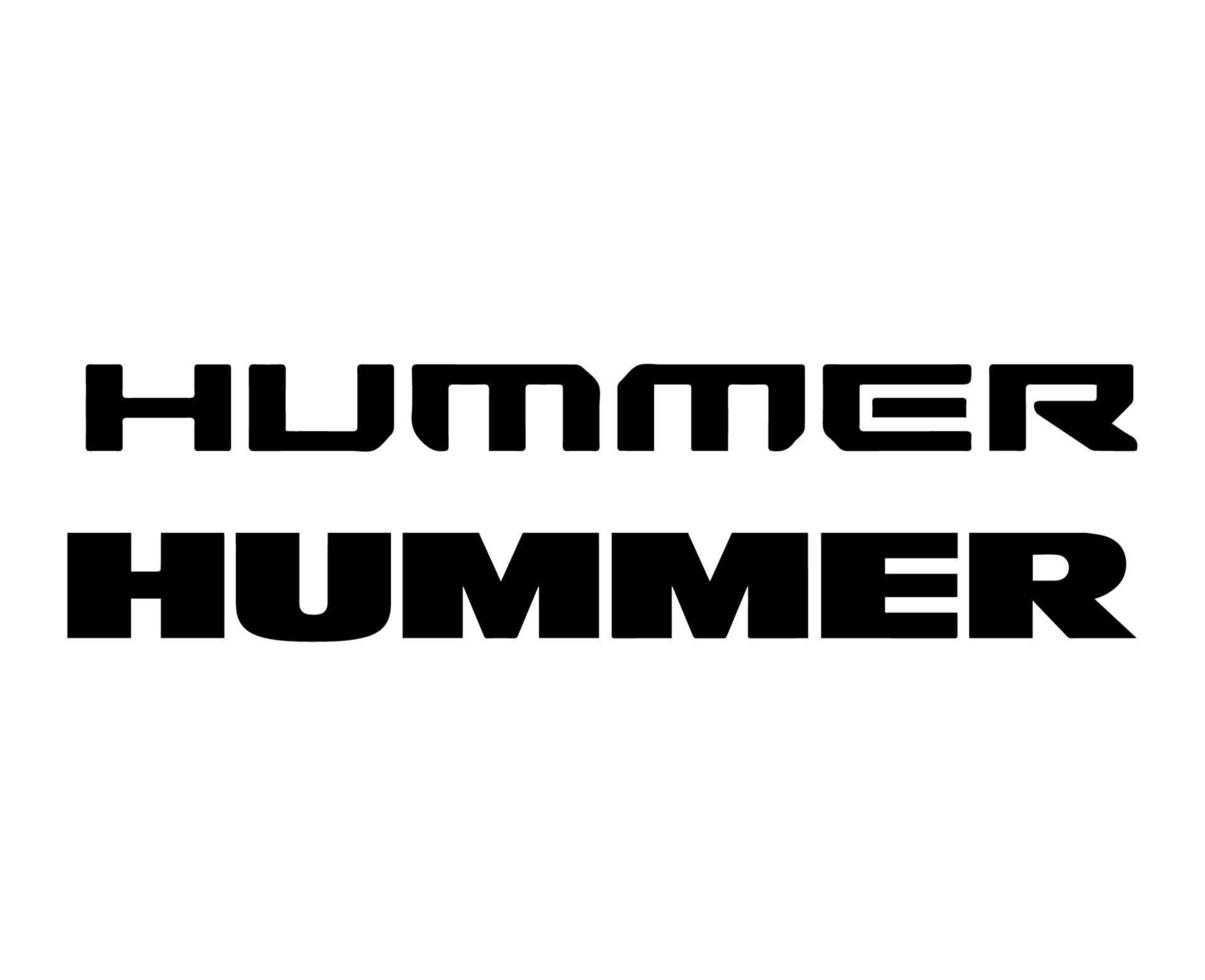 hummer marca logo coche símbolo nombre negro diseño Estados Unidos automóvil vector ilustración