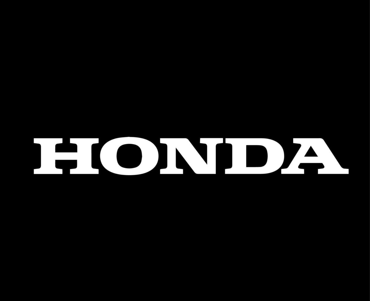 Honda marca logo coche símbolo nombre blanco diseño Japón automóvil vector ilustración con negro antecedentes