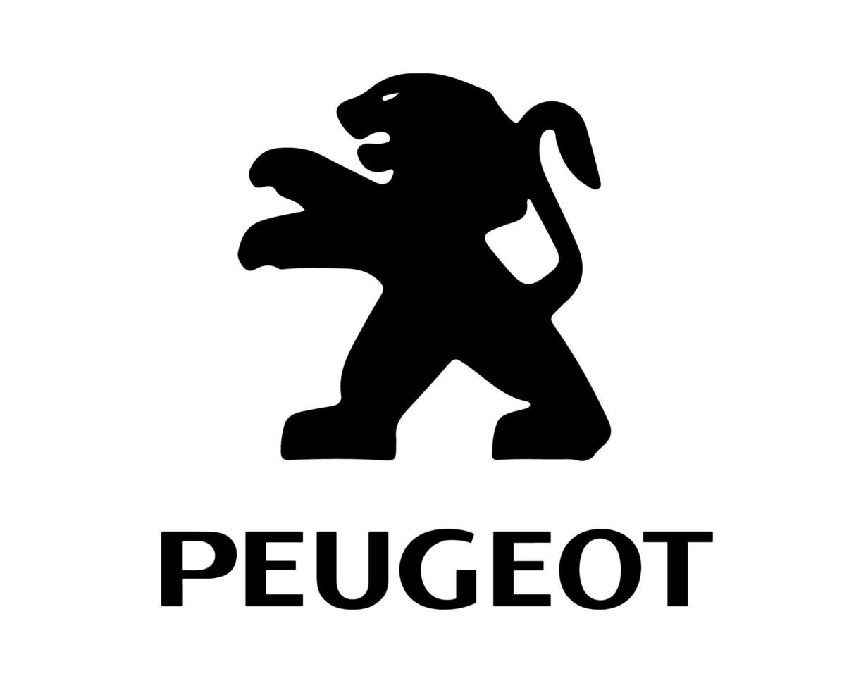 Peugeot Logo Brand Symbol With Name Black Design French Car Automobile  Vector Illustration 20502489 Vector Art at Vecteezy