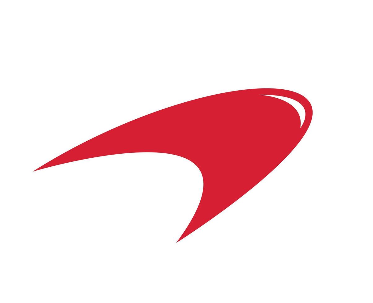 McLaren Brand Symbol Logo Red Design British Car Automobile Vector Illustration