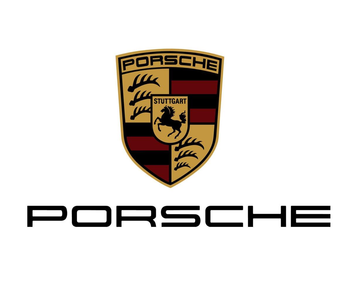 Porsche Logo Brand Car Symbol With Name Design German Automobile ...