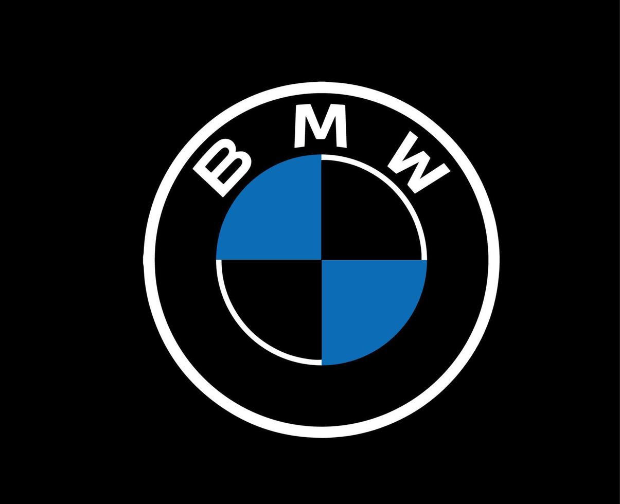 Emblema BMW azul sobre fondo negro Fotografía de stock - Alamy