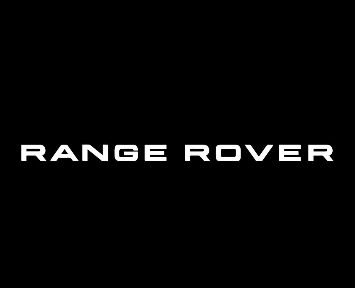 Range Rover Logo Brand Symbol Name White Design British Car Automobile Vector Illustration With Black Background