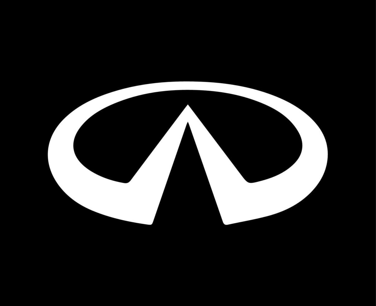 infinito marca logo coche símbolo blanco diseño Japón automóvil vector ilustración con negro antecedentes