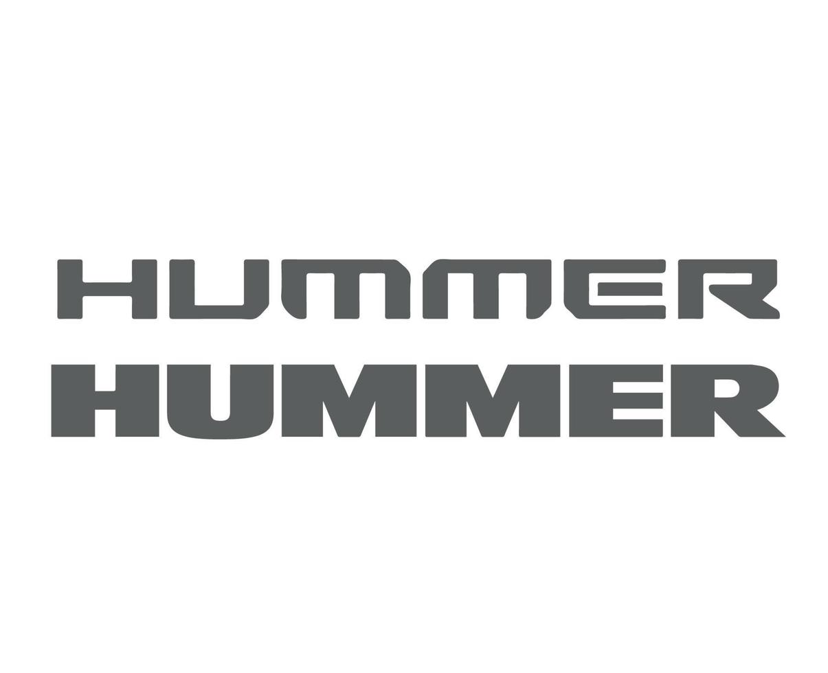 hummer logo marca símbolo nombre gris diseño Estados Unidos coche automóvil vector ilustración