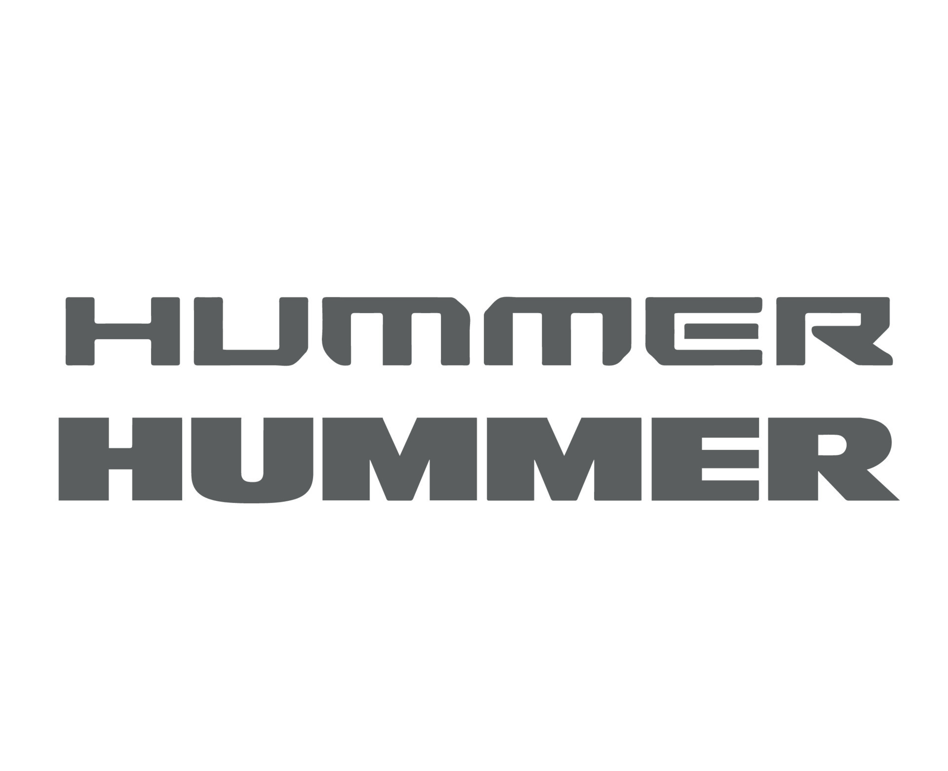 Hummer Logo Brand Symbol Name Gray Design Usa Car Automobile Vector