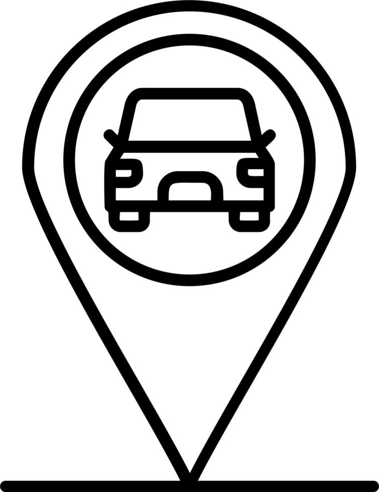 Car Location Vector Icon