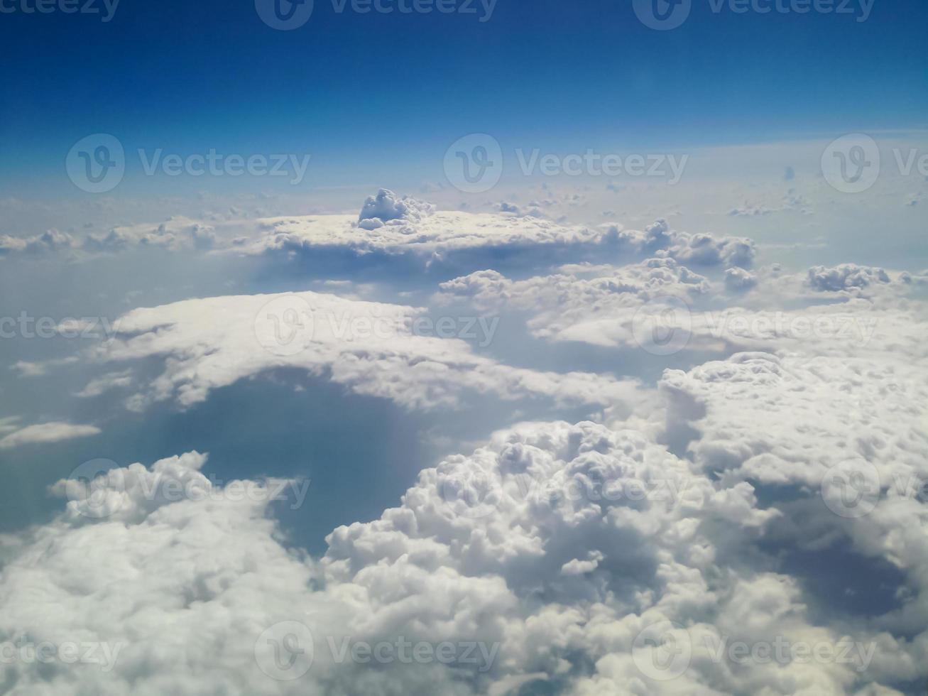 Blue sky with clouds background photo